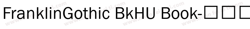 FranklinGothic BkHU Book字体转换